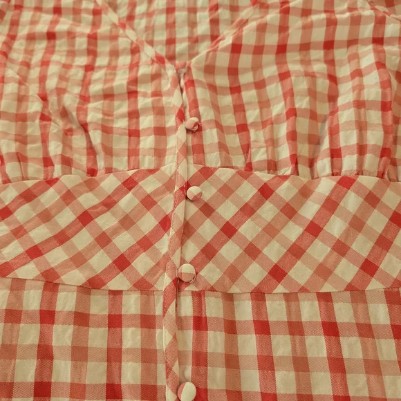 LOFT Red and White Checkered Dress - Picture 3 of 5